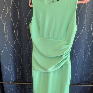 B. Smart Sleeveless Mint Dress with Side Ruching